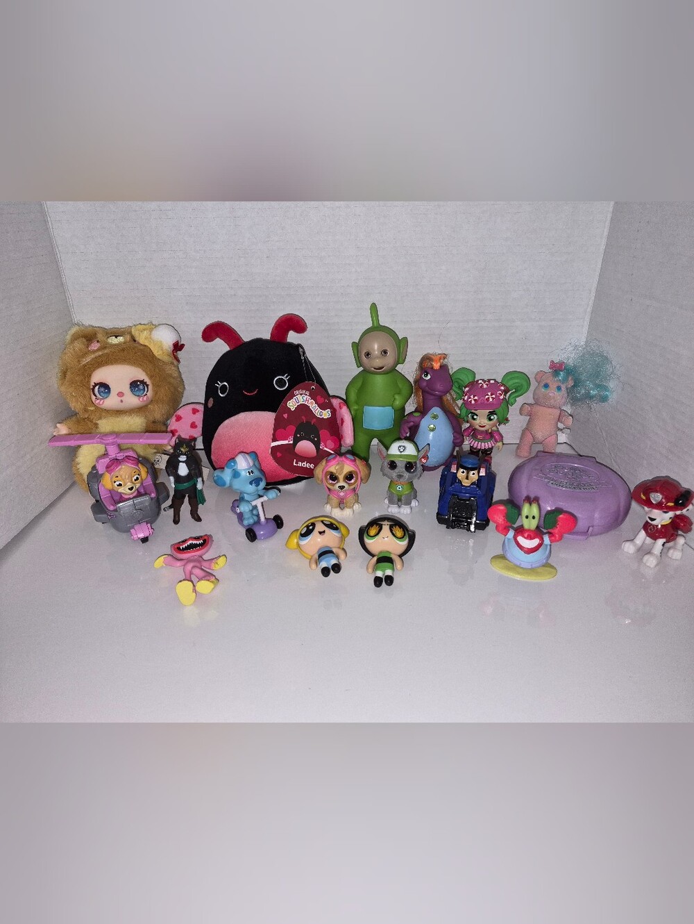 Mixed Toy Lot Squishmallow, Powerpuff Girls, Polly Pocket, Teletubbies And More